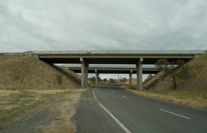 concrete freeway bridge